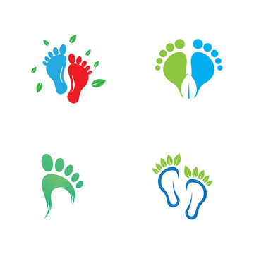 footprints,foot care,and footstep, logo images illustration design