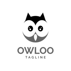 Owl animal  logo design template vector isolated illustration