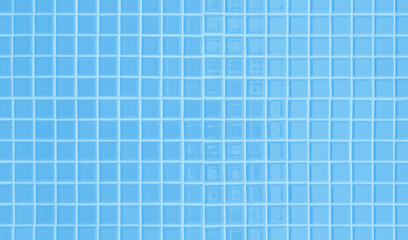 Blue pastel ceramic wall and floor tiles mosaic abstract background. Design geometric wallpaper texture decoration bedroom