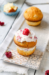 homemade pastries sweet vanilla cupcakes
