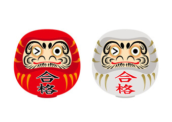 合格だるま　紅白