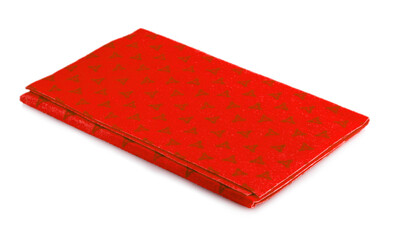 Red Kitchen towel isolated on white background