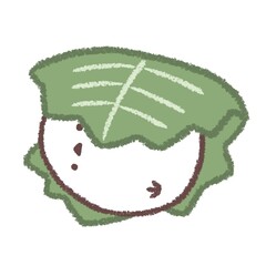 シマエナガ柏餅