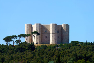 Castel del Monte, historic castle in Apulia, Italy - obrazy, fototapety, plakaty