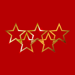vector olympic stars on red background