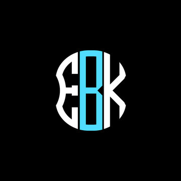 EBK letter logo creative design with vector graphic