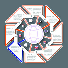 Set elements of infographics, vector illustration template