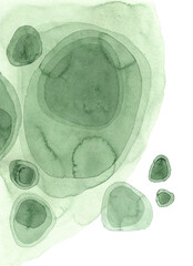Large size watercolor eco background for invitations, banners, posters, placards, advertisements. Background in green tones. 