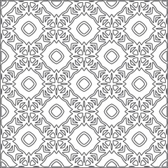 Vector pattern with symmetrical elements . Repeating geometric tiles from striped elements.Monochrome texture.Black and 
white pattern for wallpapers and backgrounds.line art.