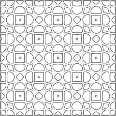 Vector pattern with symmetrical elements . Repeating geometric tiles from striped elements.Monochrome texture.Black and 
white pattern for wallpapers and backgrounds.line art.