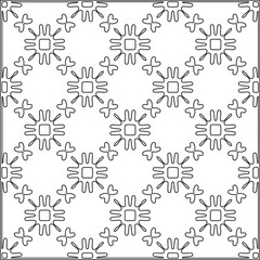 Vector pattern with symmetrical elements . Repeating geometric tiles from striped elements.Monochrome texture.Black and 
white pattern for wallpapers and backgrounds.line art.