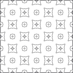 Vector pattern with symmetrical elements . Repeating geometric tiles from striped elements.Monochrome texture.Black and 
white pattern for wallpapers and backgrounds.line art.