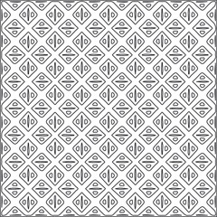 Vector pattern with symmetrical elements . Repeating geometric tiles from striped elements.Monochrome texture.Black and 
white pattern for wallpapers and backgrounds.line art.