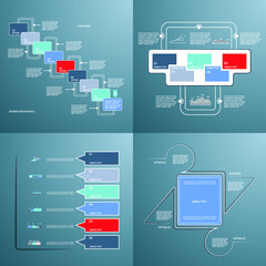 Infographic elements for annual reports