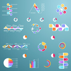 Infographic elements for annual reports