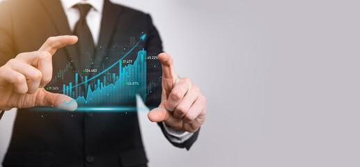 Business development, financial plan and strategy.Analysis finance graph and market chart investment. Digital economy exchange.Development and growing growth plan.Stock market investment.banking.