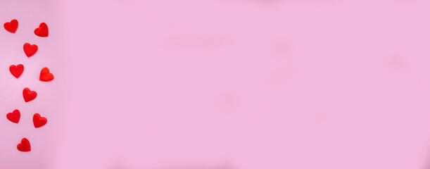 valentine's day concept on pink background. Love, gifts.