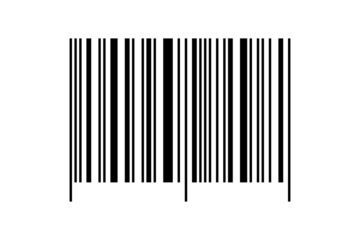 Barcode icon in black on isolated white background. EPS 10 vector.