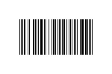 Barcode icon in black on isolated white background. EPS 10 vector.