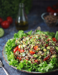 Quinoa and avocado salad - typical food in Peru