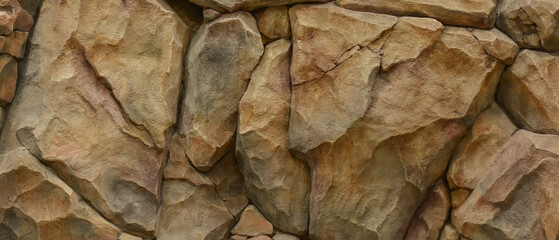 Stone wall. Texture of big stones. Banner