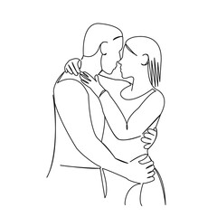 loving couple hugging