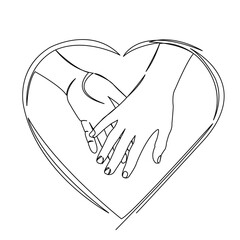 two hands in the heart