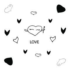 
Set consisting of hearts
