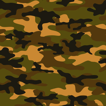 Endless camouflage. Vector. Military uniform.