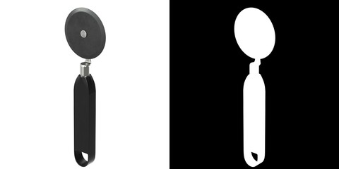 3D rendering illustration of a pizza cutter