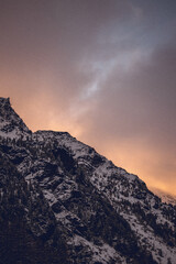 Sunset in the mountains