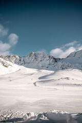 Ski resort in the mountains