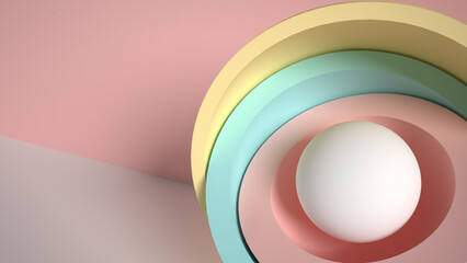 3d render, abstract background, pastel neon balls, primitive geometric shapes, simple mockup, minimal design elements