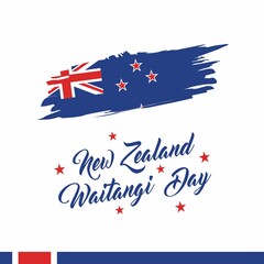 Obraz na płótnie Canvas New Zealand Waitangi Day. Vector Illustration. The illustration is suitable for banners, flyers, stickers, cards, etc.