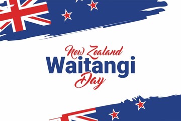 New Zealand Waitangi Day. Vector Illustration. The illustration is suitable for banners, flyers, stickers, cards, etc.