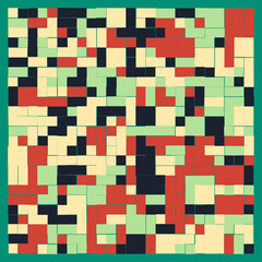 Fototapeta premium Offset Quads generative art background art illustration