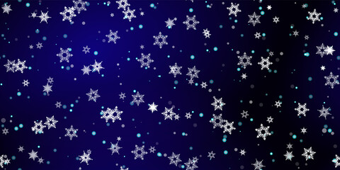 Falling Snowflakes seamless pattern flying snow