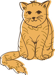 cat cartoon illustration vector hand drawn
