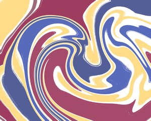 Abstract background with waves, swirl in blue-yellow-brown combination