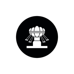 Carnival Spinning ride icon circle background black color editable. Festival icon. 