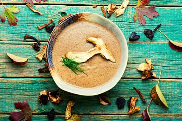 Fresh mushroom soup