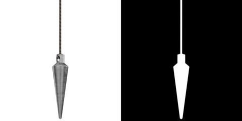 3D rendering illustration of a plumb bob