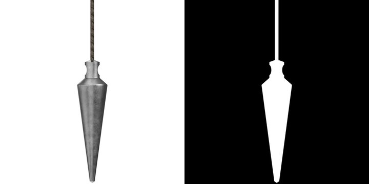 3D rendering illustration of a plumb bob
