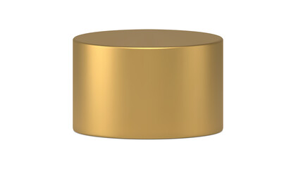 Luxury realistic golden circle cylinder shape stage podium 3d template vector illustration