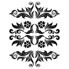 Hand drawing ornamental floral borders