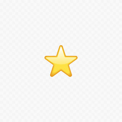 Shining stars emoji. Realistic star icon. Isolated. Vector