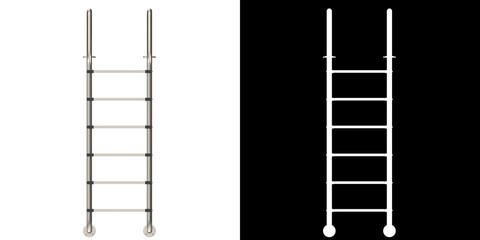 3D rendering illustration of a pool ladder