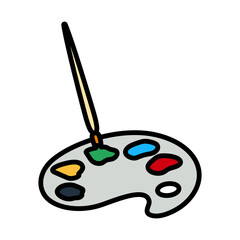 School Palette With Brush Icon