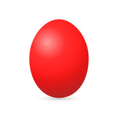 Easter red egg. Vector illustration.