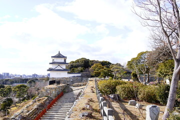 明石公園にある、明石城。